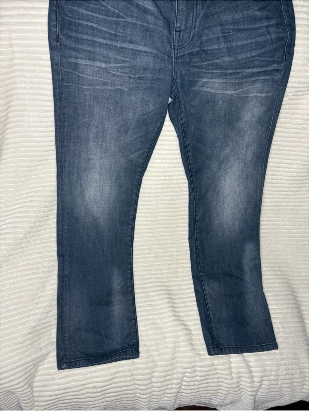 Guess Jeans Mens 33x30 Blue Slim Straight Del Mar Fit Stretch Denim Pants Cut